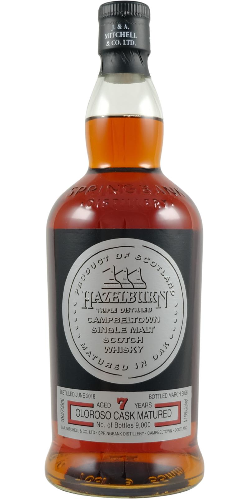 Hazelburn 2018 / 7 Years Oloroso Cask Matured