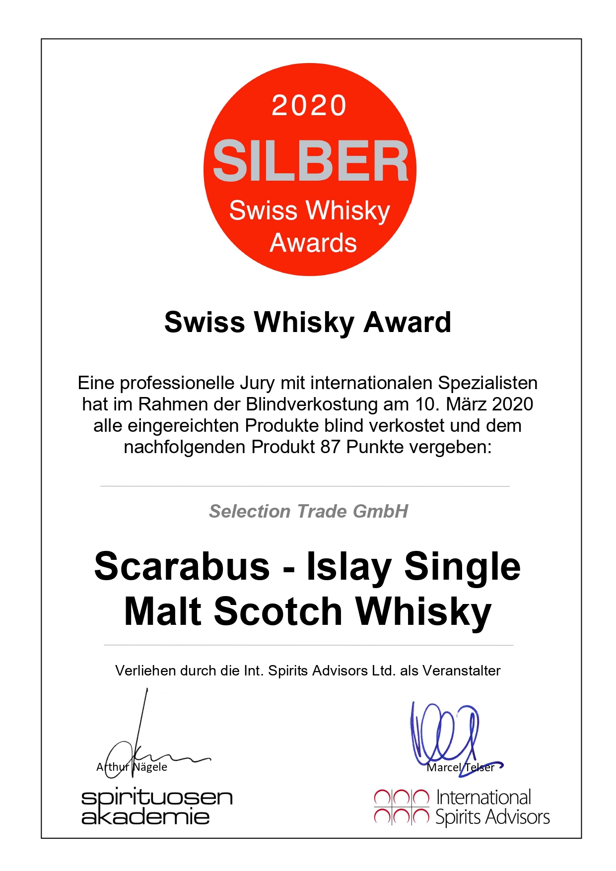 Scarabus - Islay Single Malt Whisky / 46%
